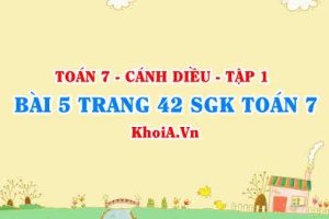 Bài 5 trang 42 SGK Toán 7 tập 1 Cánh Diều